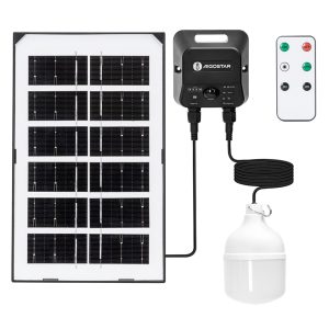 Foto principale Lampadina Led T100 35W con pannello solare IP65 Bianco freddo 6500K con sensore Aigostar