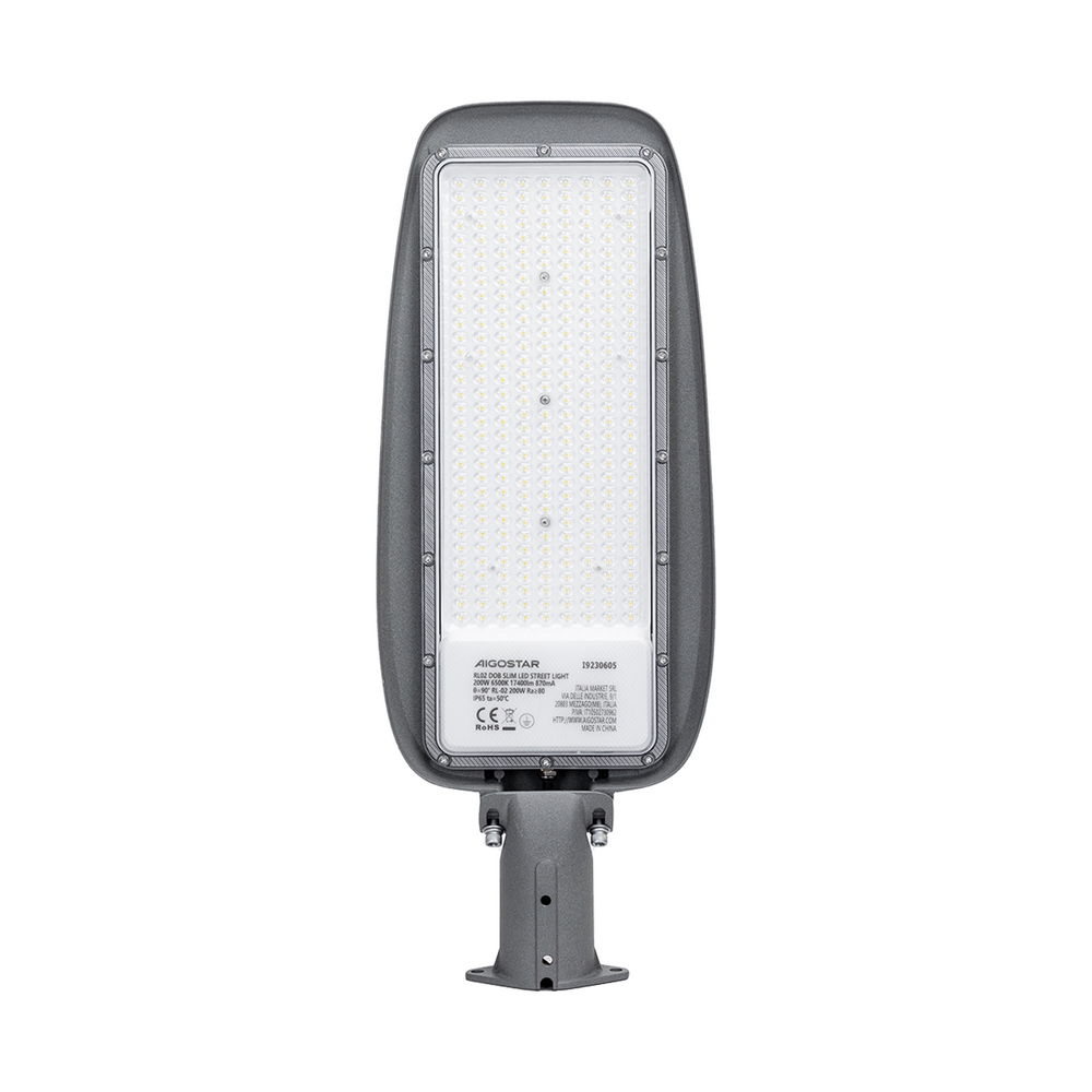 Foto principale Lampione stradale Led Slim 200W Grigio IP65 Bianco freddo 6500K Aigostar