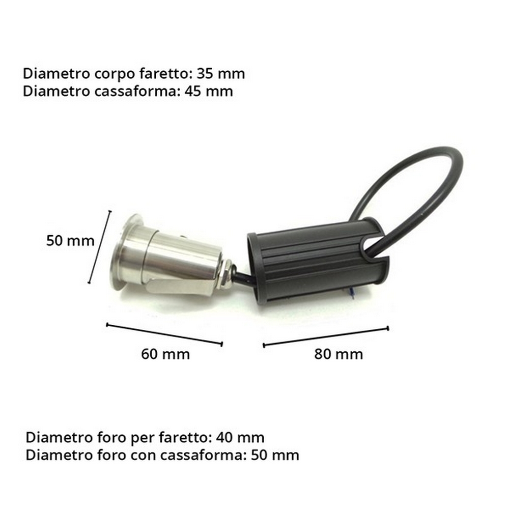 Segnapasso carrabile Led 3W da incasso Rotondo Argento satinato IP68 Bianco freddo 6500K Wisdom - Foto 3
