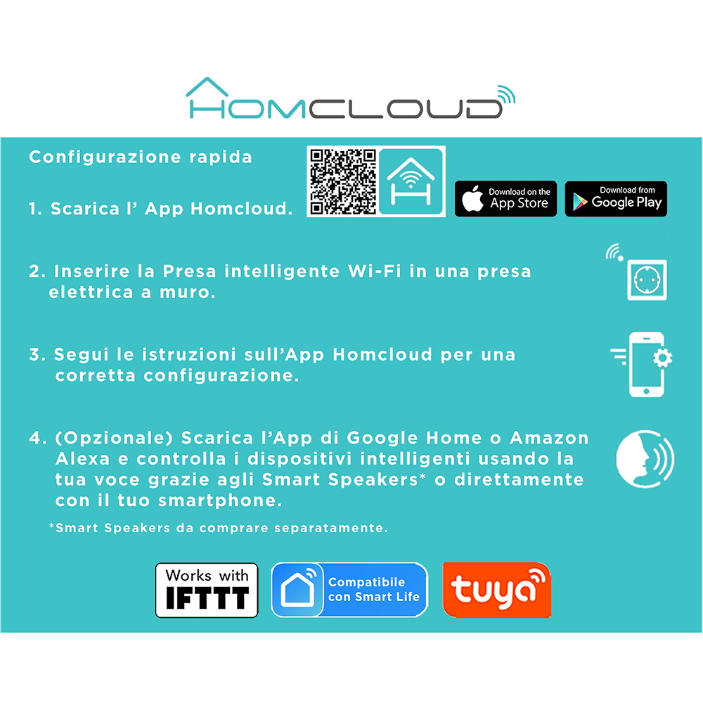 Homcloud EP16A Presa Smart 16A Spina Schuko WiFi - Foto 4
