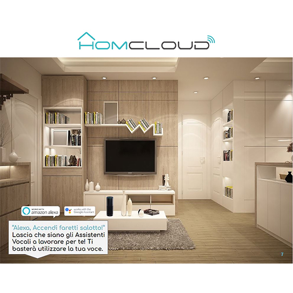 Homcloud EPS16A4 Ciabatta multipresa Smart 4 posti con cavo da 1,8m – 4 Prese Schuko + 2 USB WiFi - Foto 4