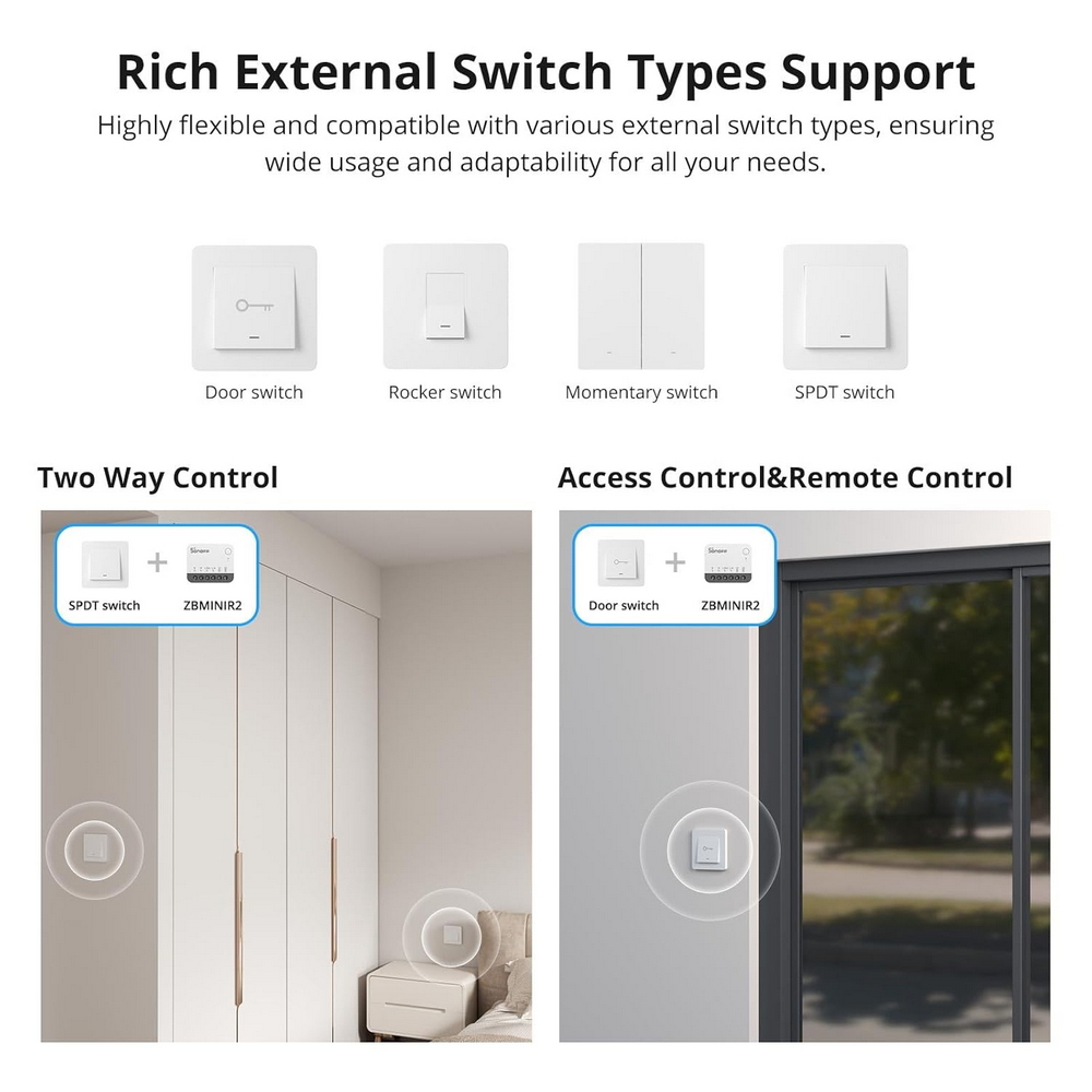 Interruttore Smart SONOFF ZB MINI R2 Extreme ZigBee - Foto 3
