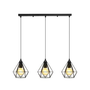 Foto principale Lampadario da soffitto Triple Nero opaco 3 x E27 Aigostar