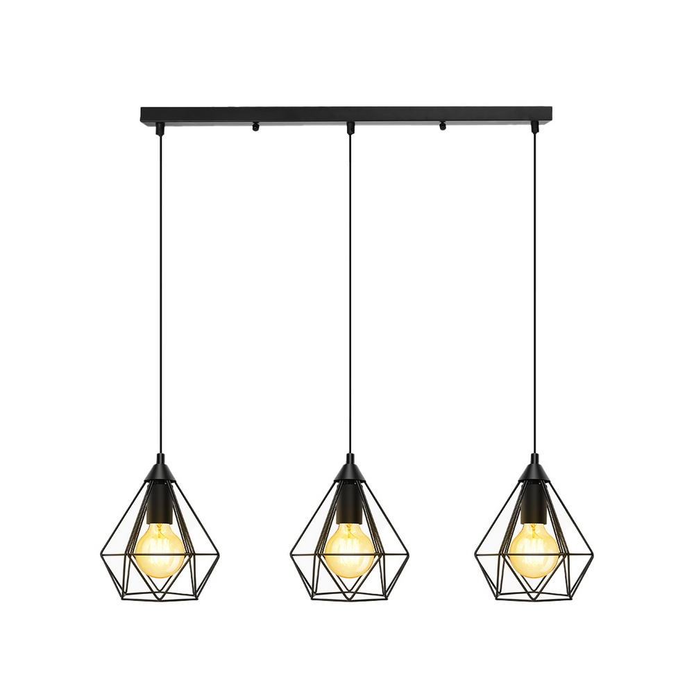 Foto principale Lampadario da soffitto Triple Nero opaco 3 x E27 Aigostar