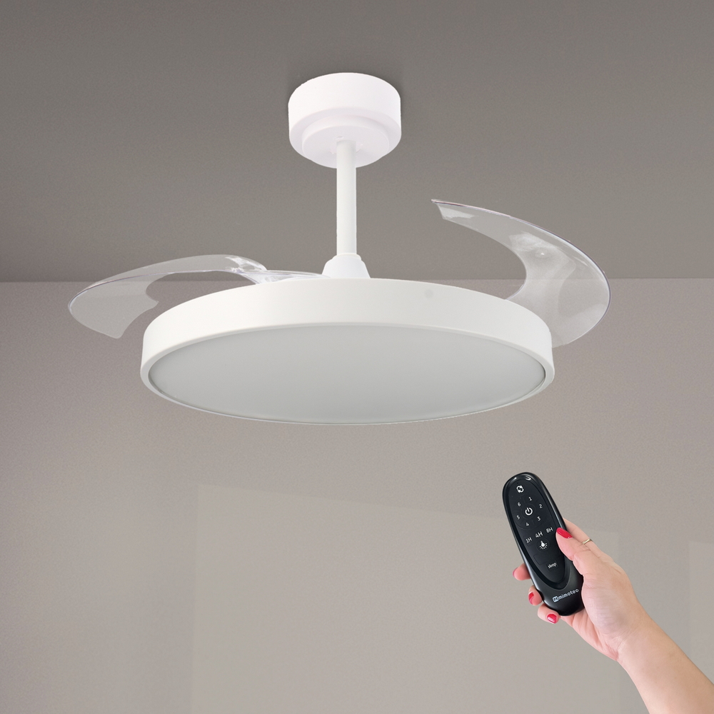 Foto principale Lampadario Ventilatore da soffitto Coal 36W illuminazione Led CCT regolabile con telecomando M LEDME