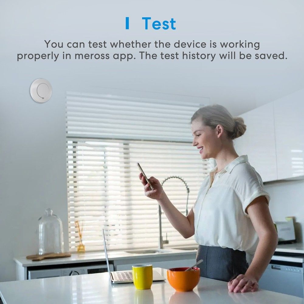 Meross GS559AHHK Sensore rilevatore di fumo Smart RF + Hub Smart Stazione base WiFi Homekit - Foto 3