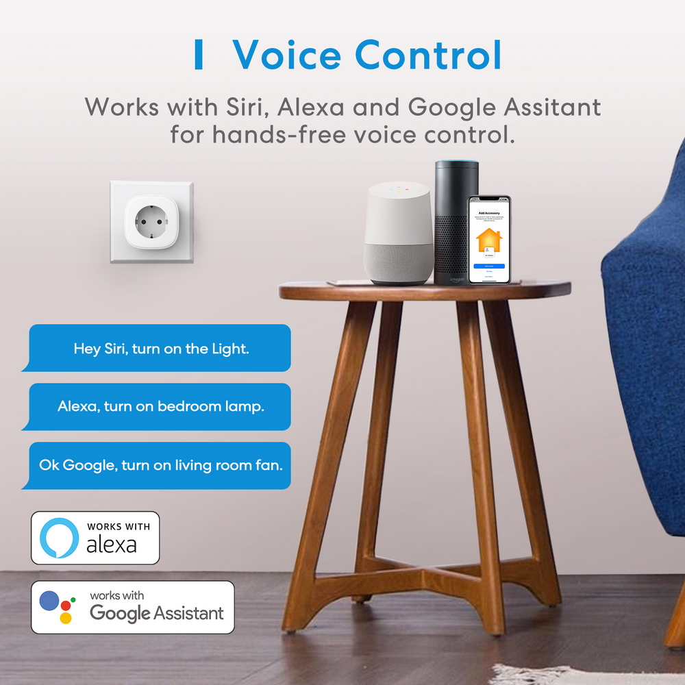 Meross MS210HK Presa Smart 16A Spina schuko WiFi Homekit - Foto 4
