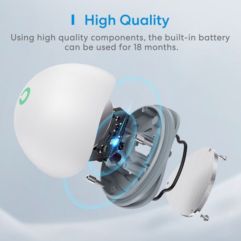 Meross MS400HHK Sensore di allagamento Smart RF + Hub Smart Stazione base WiFi Homekit - Foto 1