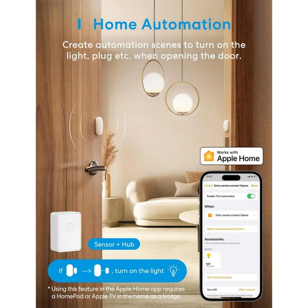 Meross MSH300HK Hub Smart Stazione base per sensori WiFi Homekit - Foto 1