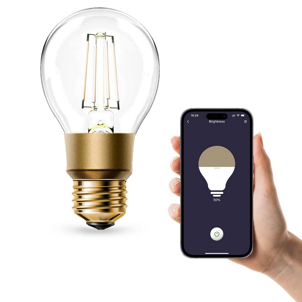 Meross MSL100HK Lampadina Led a Filamento Smart G45 E27 6W Bianco caldo 2700K Dimmerabile WiFi Homekit - Foto 1