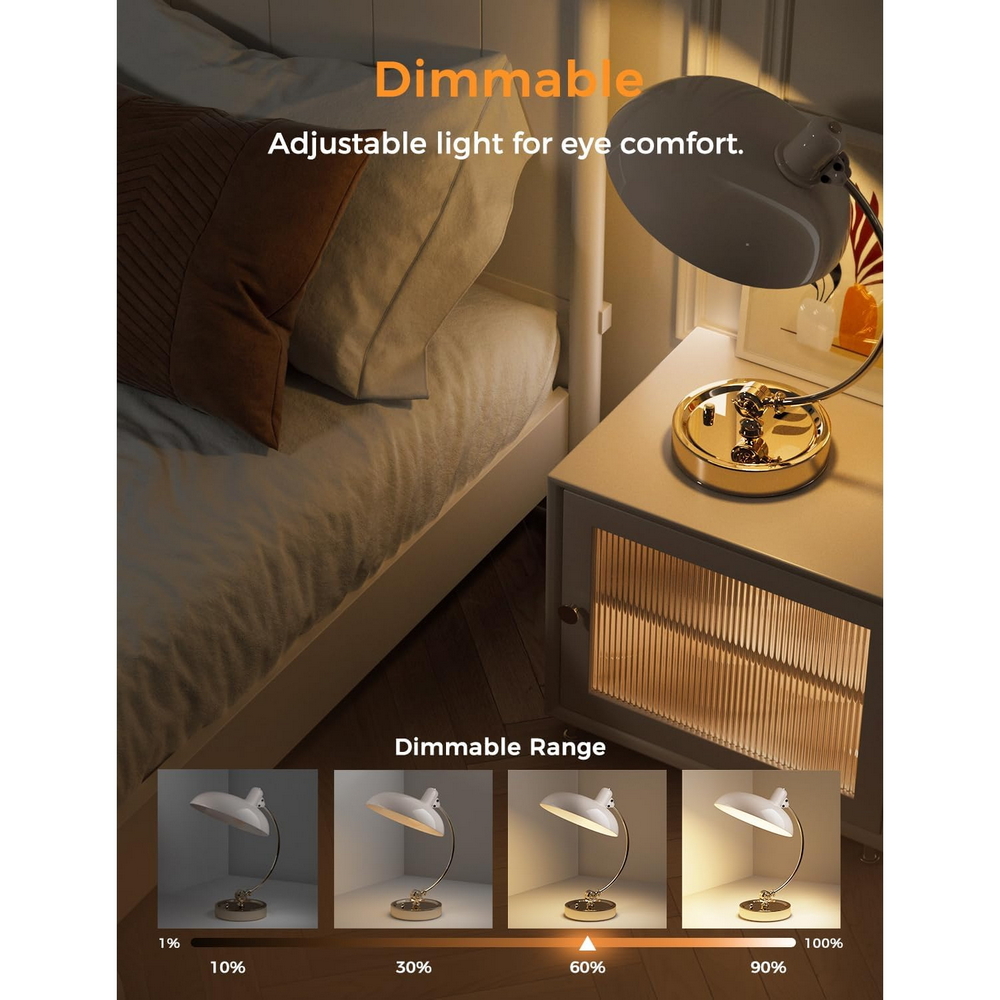 Meross MSL100HK Lampadina Led a Filamento Smart G45 E27 6W Bianco caldo 2700K Dimmerabile WiFi Homekit - Foto 3