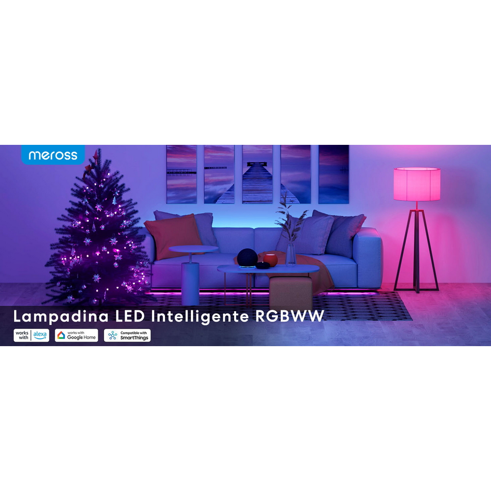 Meross MSL120 Lampadina Led Smart A70 E27 9W RGB + CCT luce regolabile e dimmerabile WiFi - Foto 7