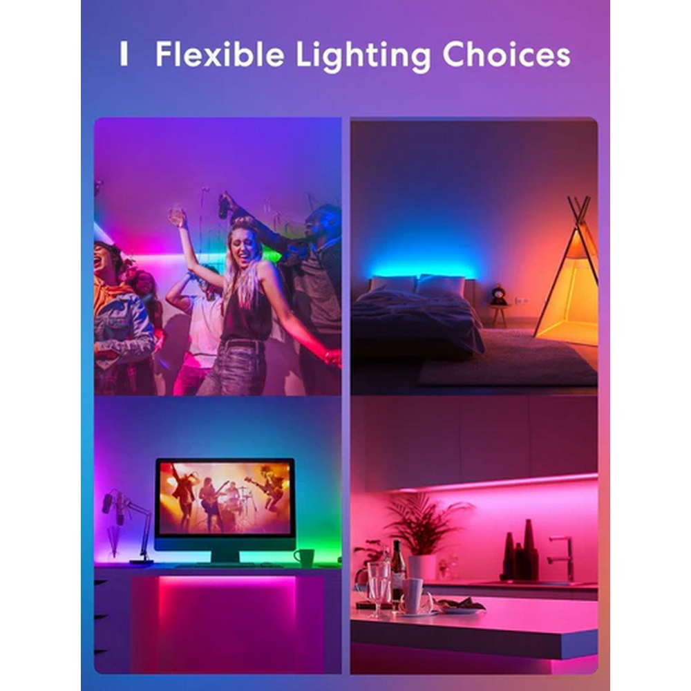 Meross MSL320CHK Striscia Led Smart 12V 5 metri RGB + CCT temperatura colore regolabile WiFi Homekit - Foto 5