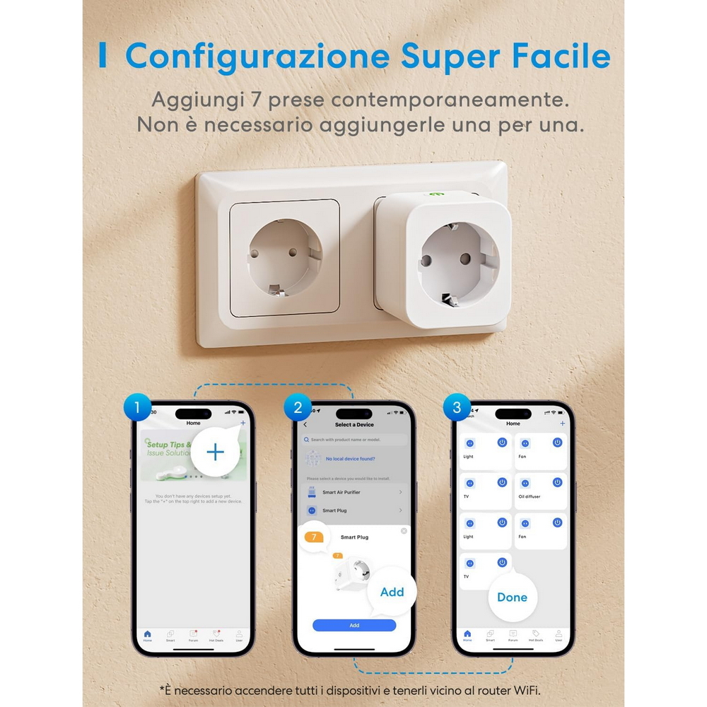 Meross MSS305 Presa Smart 16A Spina schuko monitoraggio consumi WiFi - Foto 6