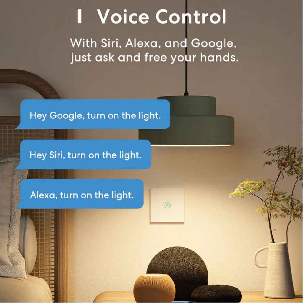 Meross MSS510HKT Interruttore touch Smart 1 tasto da parete WiFi Homekit - Foto 2