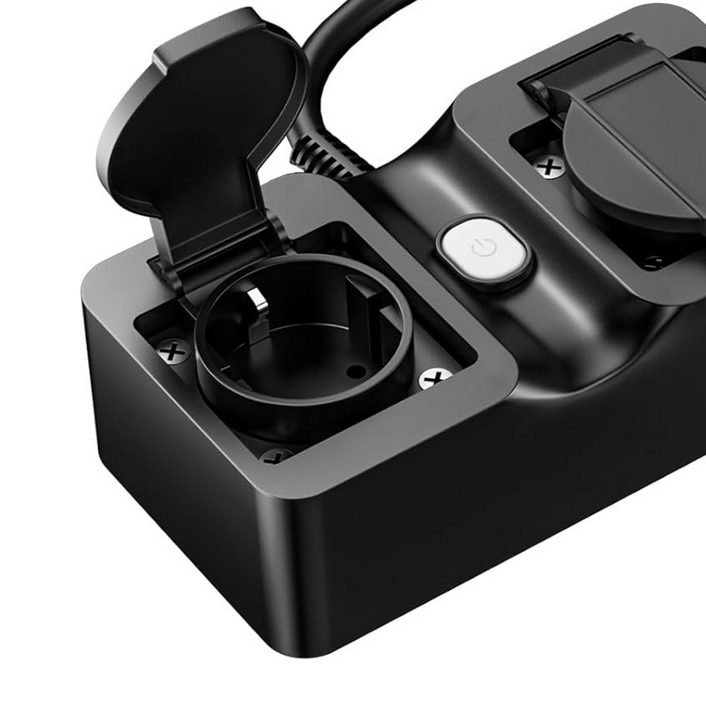 Meross MSS620BNHK Ciabatta multipresa Smart da esterno IP44 2 Prese Schuko WiFi Homekit - Foto 1