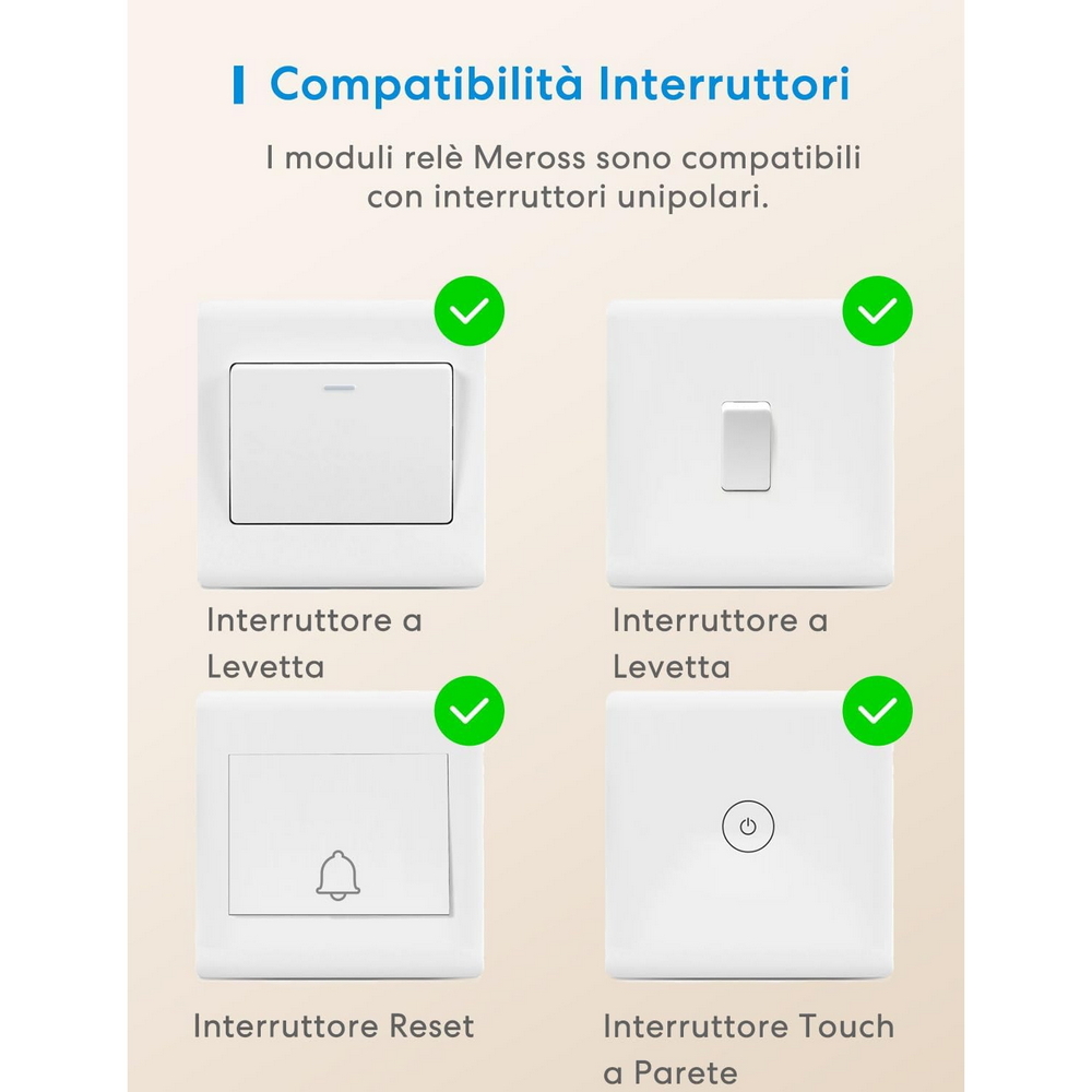 Meross MSS810HK Interruttore relè Smart 1 canale AC 10A 220V WiFi Homekit - Foto 3