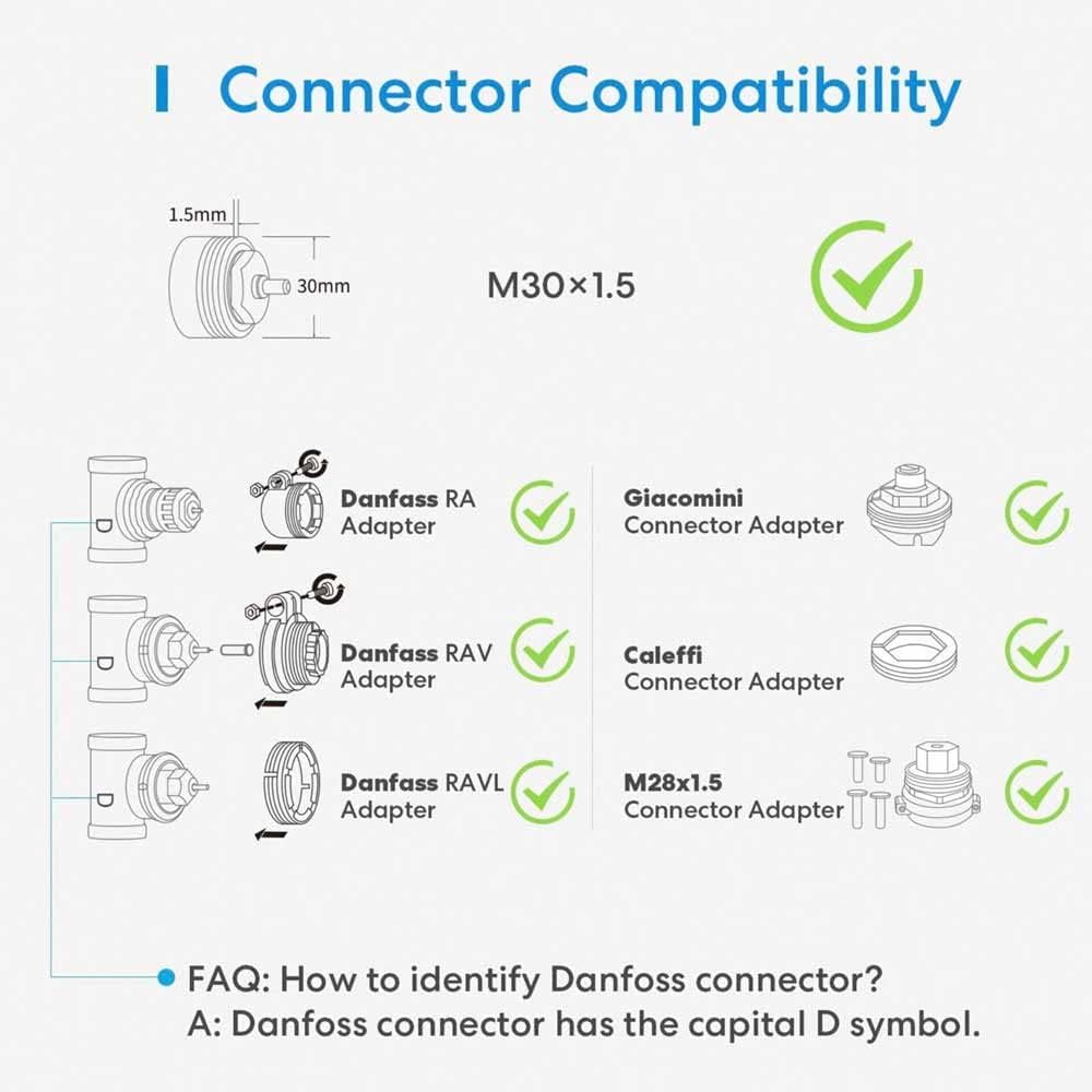 Meross MTS150H Valvola termostatica Smart RF + Hub Smart Stazione base WiFi Homekit - Foto 4