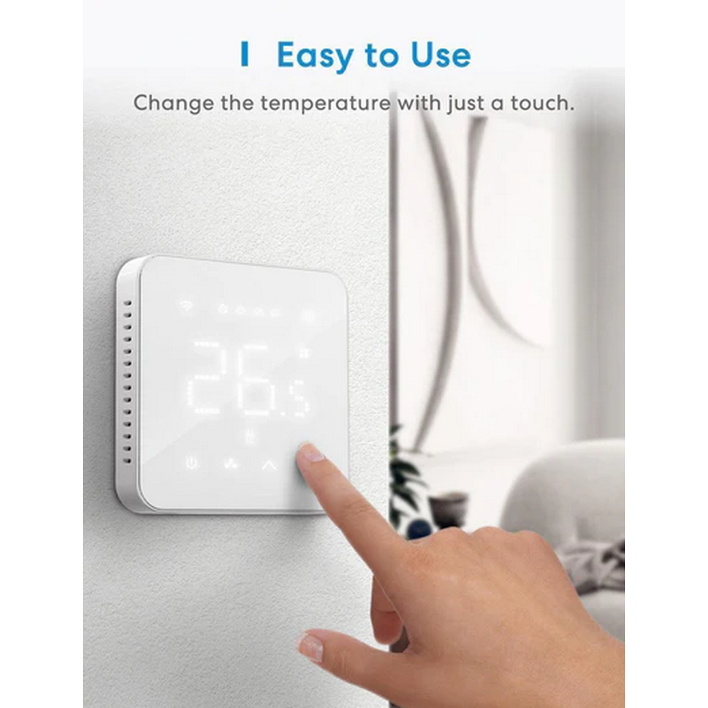 Meross MTS200HK Termostato da parete Smart per riscaldamento elettrico a pavimento WiFi Homekit - Foto 3
