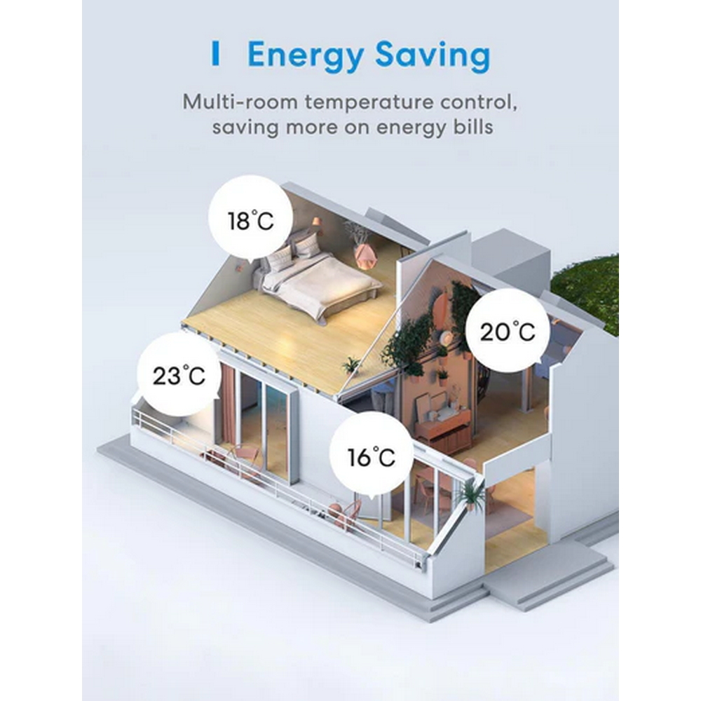 Meross MTS200HK Termostato da parete Smart per riscaldamento elettrico a pavimento WiFi Homekit - Foto 4