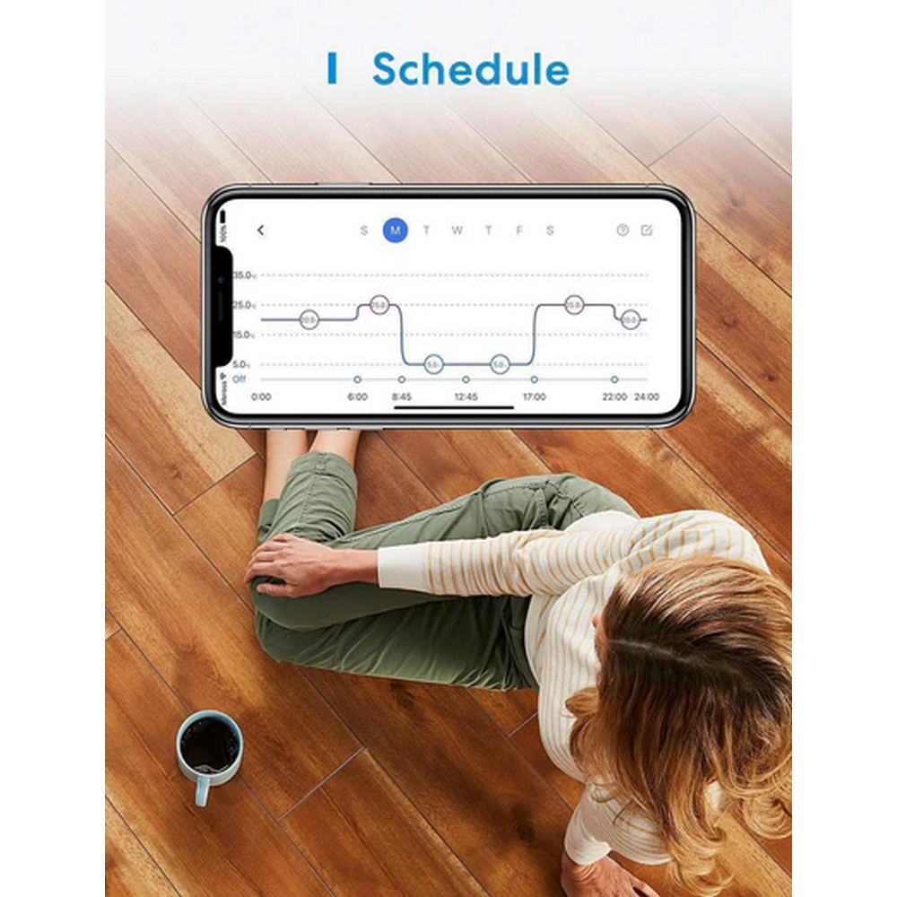 Meross MTS200HK Termostato da parete Smart per riscaldamento elettrico a pavimento WiFi Homekit - Foto 6