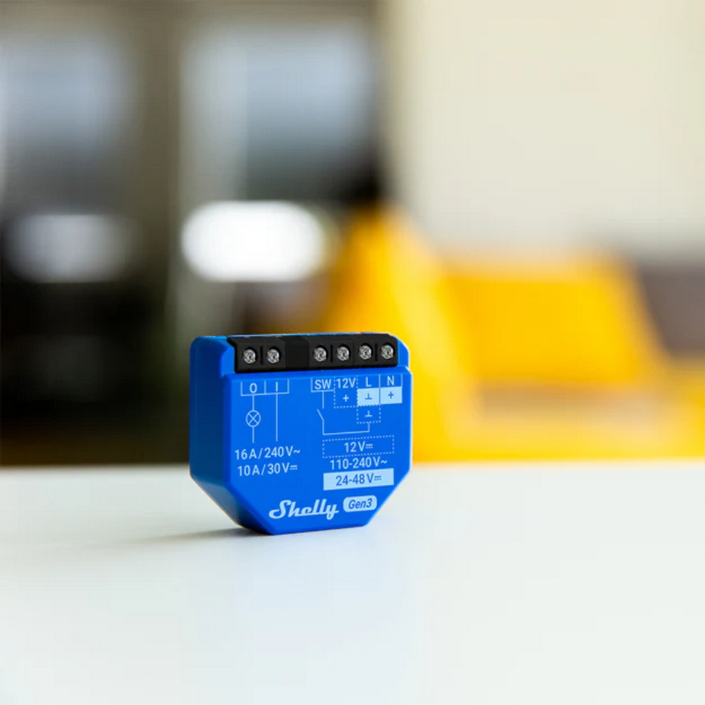 Shelly 1 Gen3 16A AC/DC Interruttore relè Smart 1 canale contatto pulito WiFi Bluetooth Matter - Foto 2