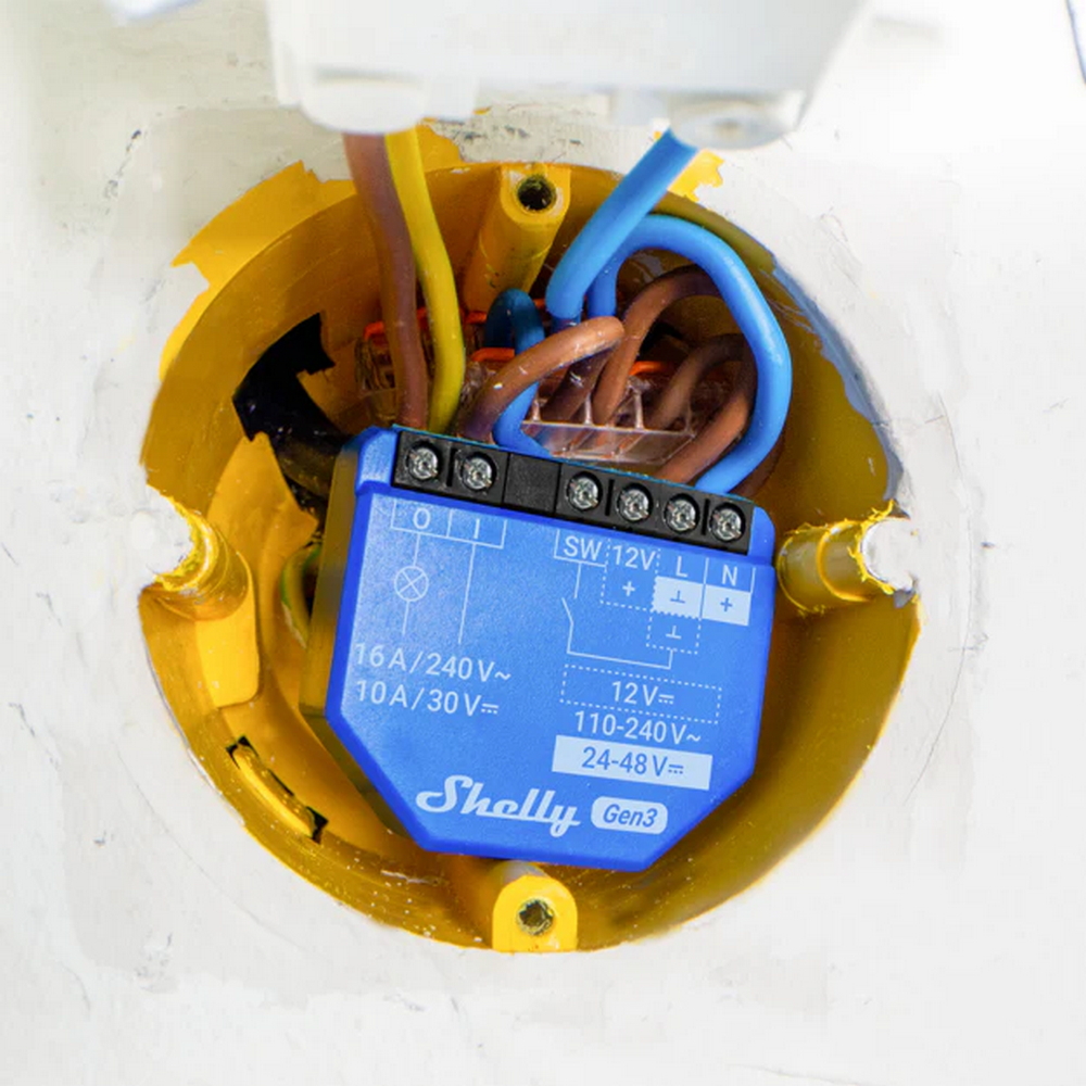 Shelly 1 Gen3 16A AC/DC Interruttore relè Smart 1 canale contatto pulito WiFi Bluetooth Matter - Foto 3