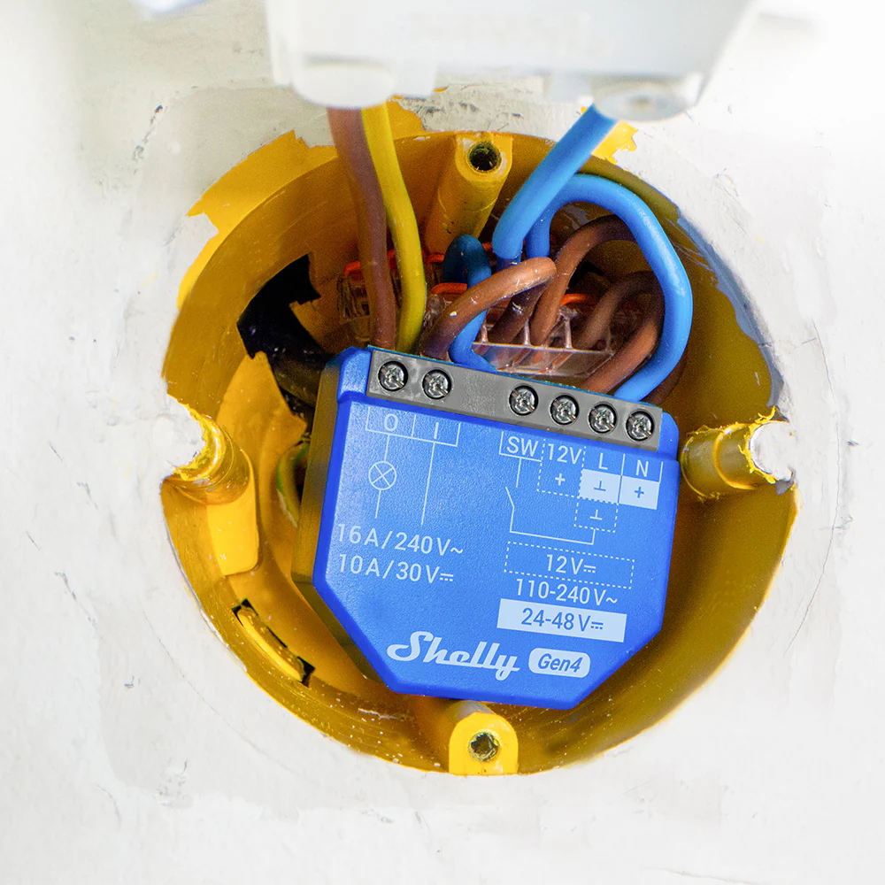 Shelly 1 Gen4 16A AC/DC Interruttore relè Smart 1 canale contatto pulito WiFi Bluetooth Zigbee Matter Homekit - Foto 2