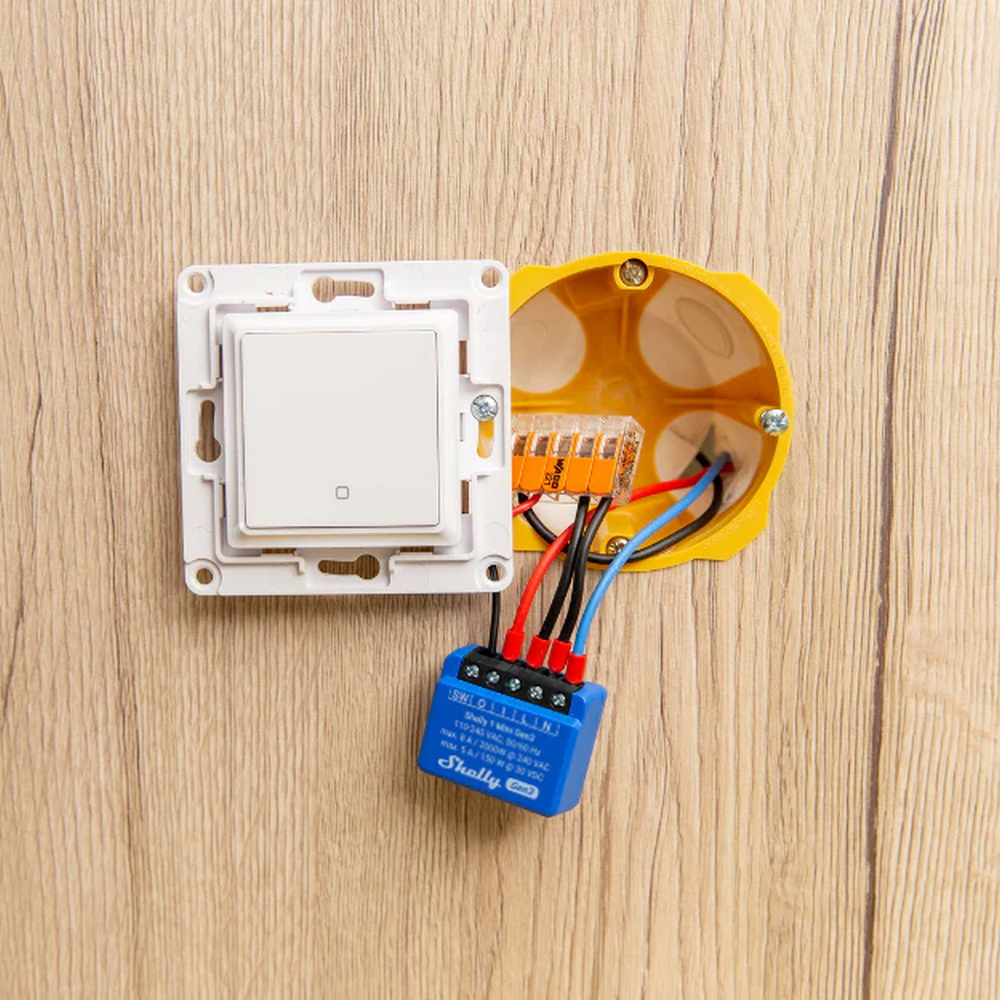 Shelly 1 Mini Gen3 8A AC/DC Interruttore relè Smart 1 canale contatto pulito WiFi Bluetooth Matter - Foto 5