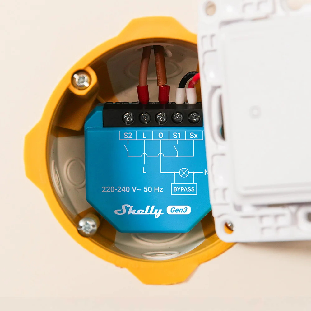 Shelly 1L Gen3 16A AC con Bypass Interruttore relè Smart 1 canale senza neutro WiFi Bluetooth Matter - Foto 4