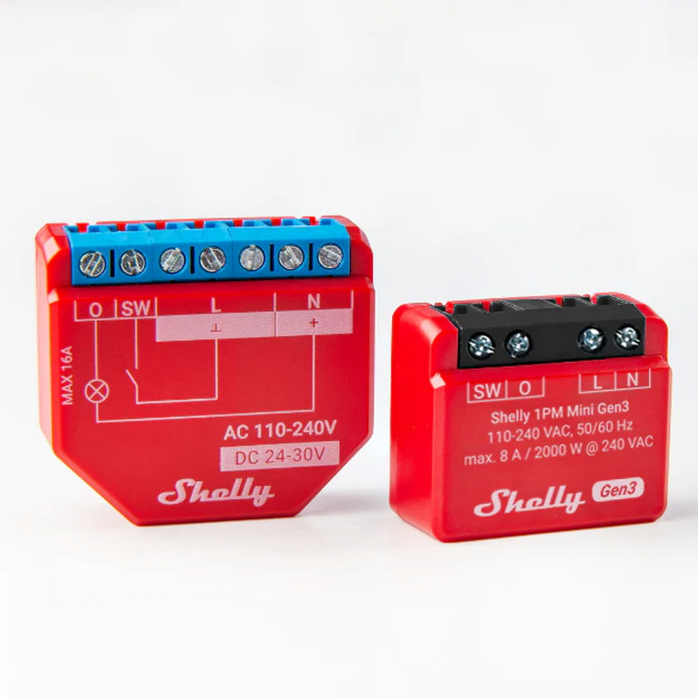 Shelly 1PM Mini Gen3 8A AC Interruttore relè Smart 1 canale monitoraggio consumi WiFi Bluetooth Matter - Foto 3