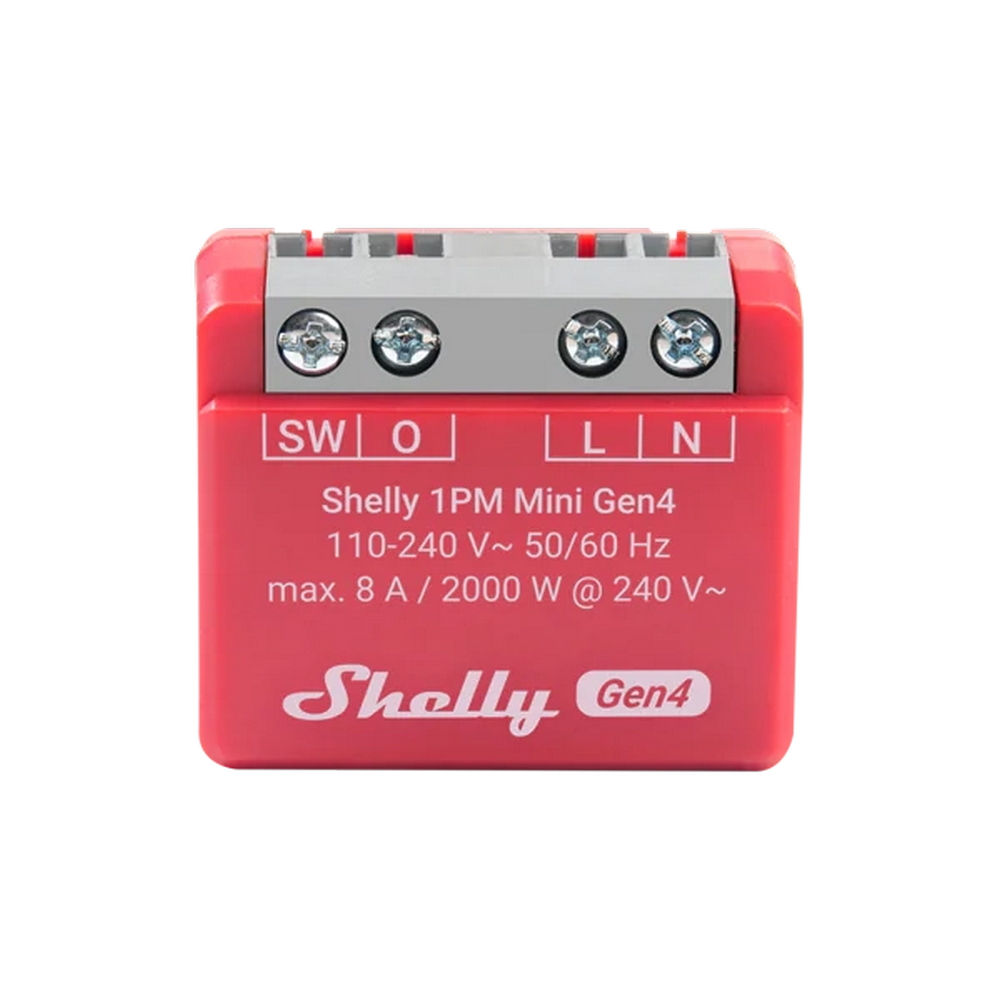 Shelly 1PM Mini Gen4 8A AC Interruttore relè Smart 1 canale monitoraggio consumi WiFi Bluetooth Zigbee Matter Homekit - Foto 4