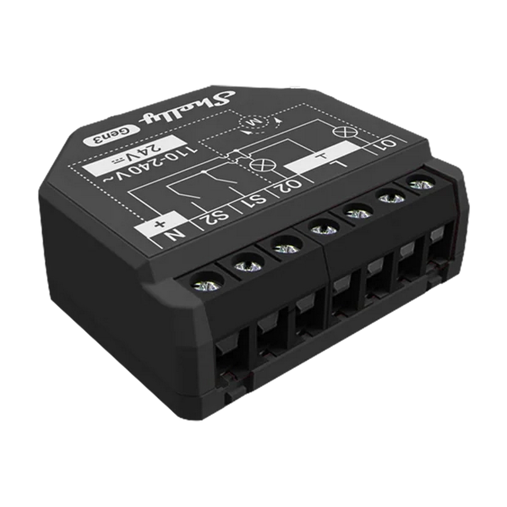 Foto principale Shelly 2PM Gen3 16A AC/DC Interruttore relè Smart 2 canali Controller Tapparelle monitoraggio consumi WiFi Bluetooth Matter