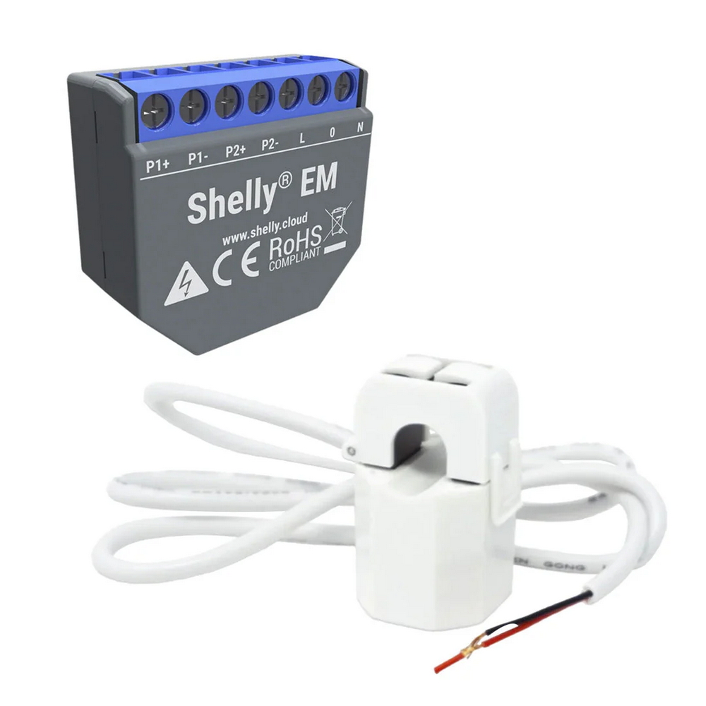 Shelly C50A Pinza amperometrica Smart 50A monitoraggio monofase per Misuratore consumo elettrico Shelly EM WiFi - Foto 4