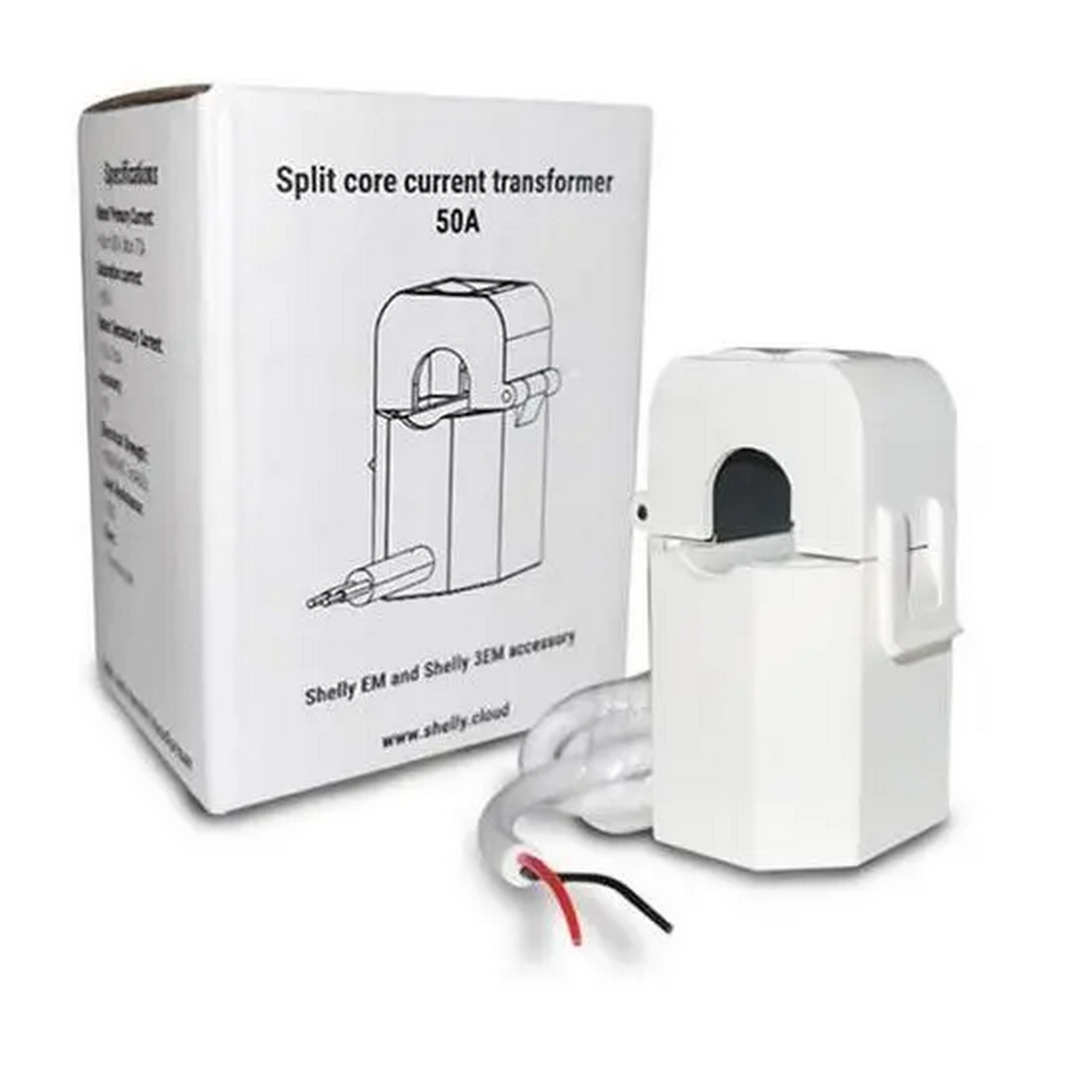 Shelly C50A Pinza amperometrica Smart 50A monitoraggio monofase per Misuratore consumo elettrico Shelly EM WiFi - Foto 6