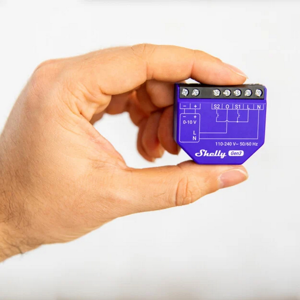 Shelly Dimmer 0/1-10V DC Gen3 Interruttore Smart 1 canale per alimentatori 0/1-10V WiFi Bluetooth Matter - Foto 1