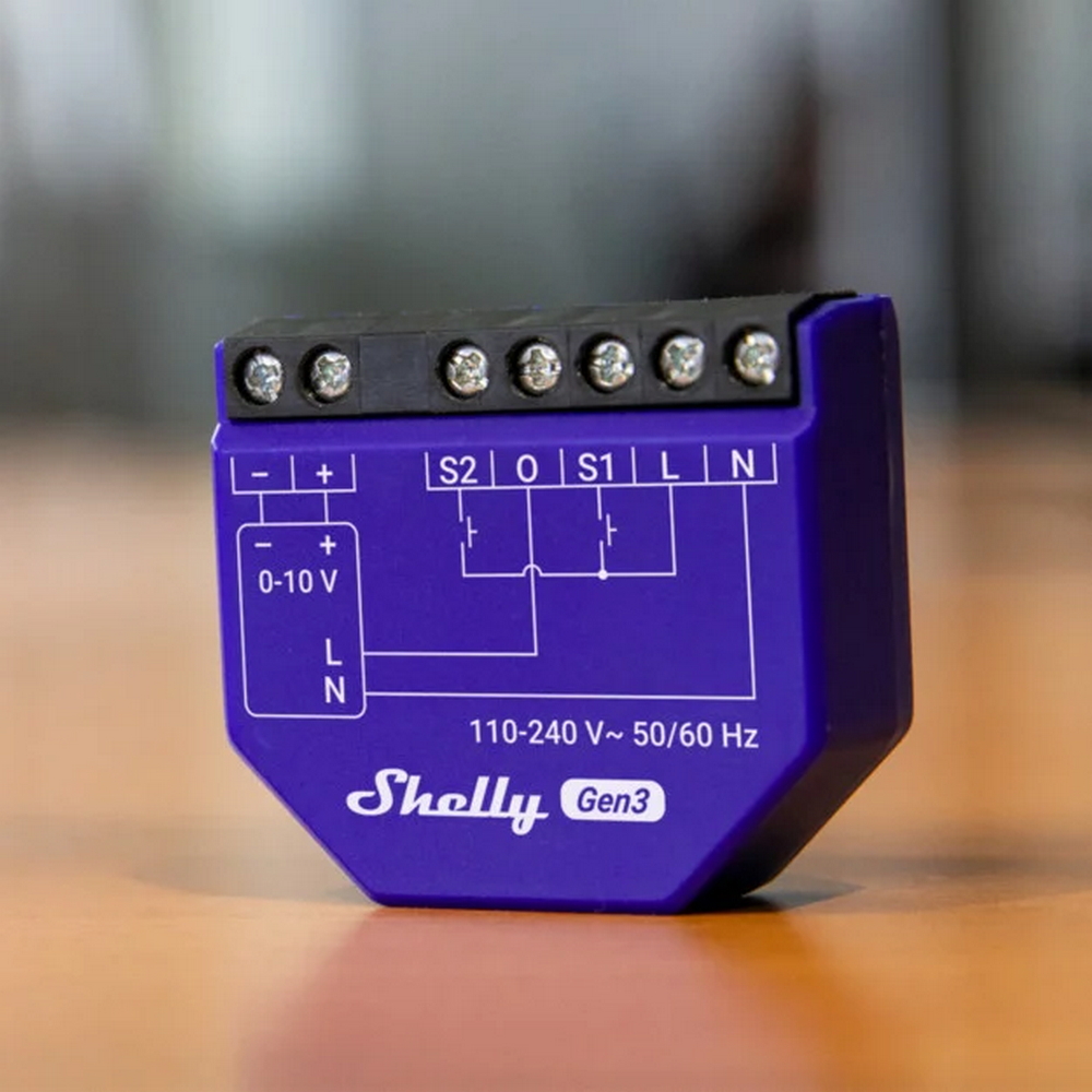 Shelly Dimmer 0/1-10V DC Gen3 Interruttore Smart 1 canale per alimentatori 0/1-10V WiFi Bluetooth Matter - Foto 2