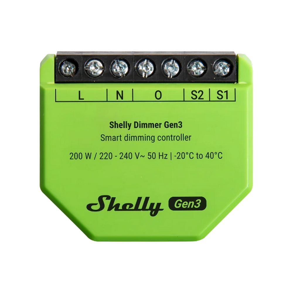 Shelly Dimmer AC Gen3 Interruttore Varialuce Smart 1 canale per Luci Led e Alimentatori dimmerabili monitoraggio consumi WiFi Bluetooth Matter - Foto 1