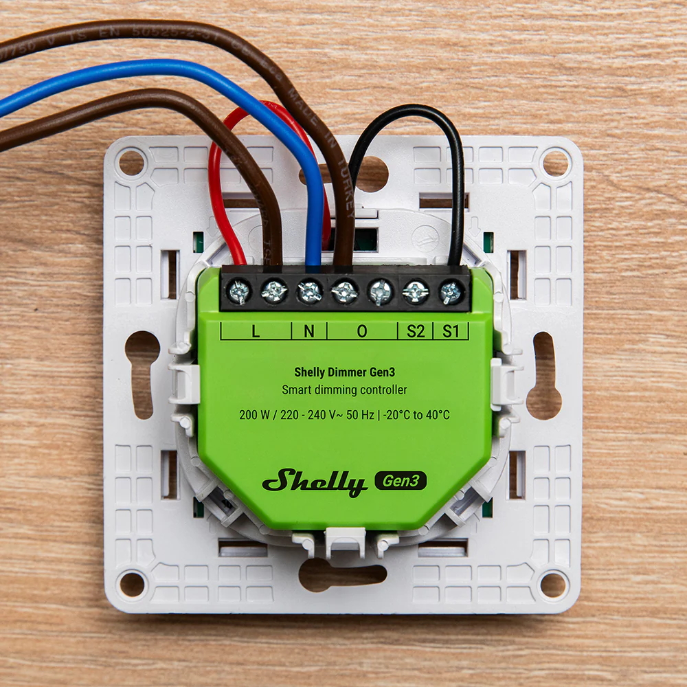 Shelly Dimmer AC Gen3 Interruttore Varialuce Smart 1 canale per Luci Led e Alimentatori dimmerabili monitoraggio consumi WiFi Bluetooth Matter - Foto 3