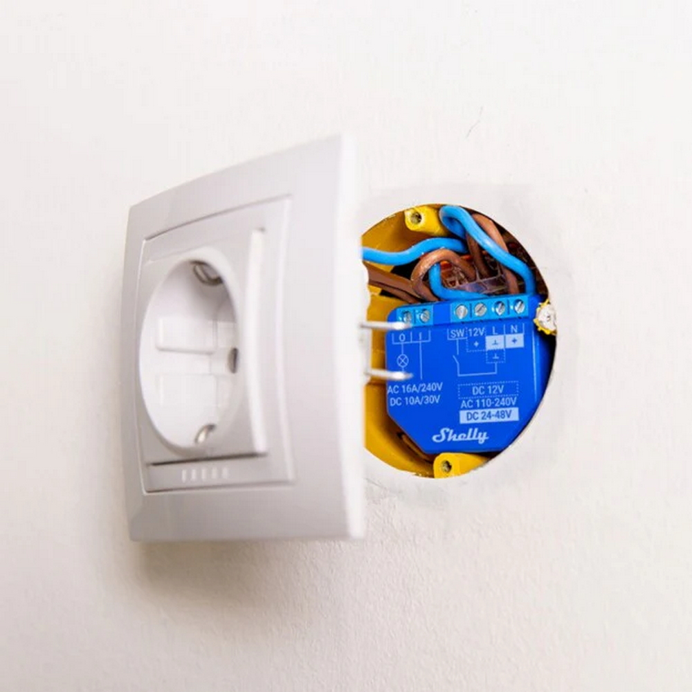 Shelly Plus 1 16A AC/DC Interruttore relè Smart 1 canale contatto pulito WiFi Bluetooth - Foto 3
