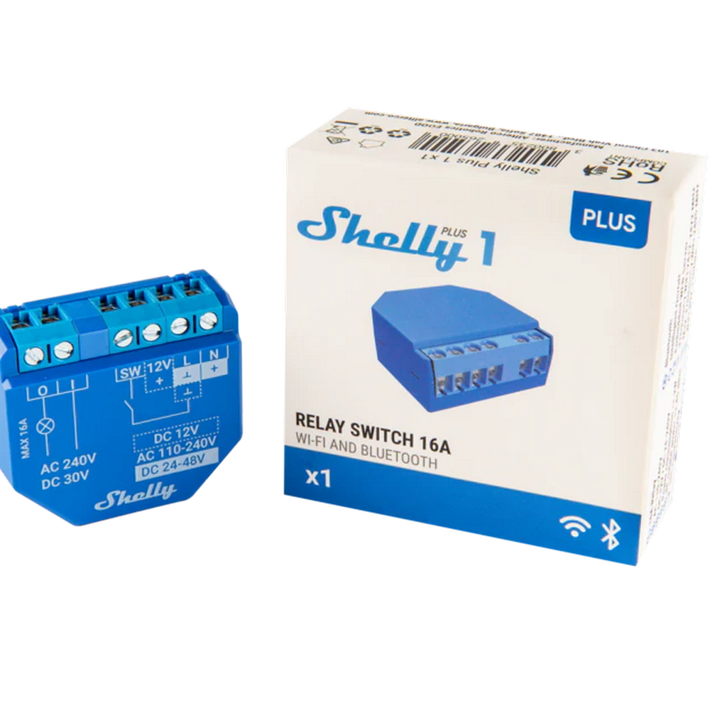Shelly Plus 1 16A AC/DC Interruttore relè Smart 1 canale contatto pulito WiFi Bluetooth - Foto 4