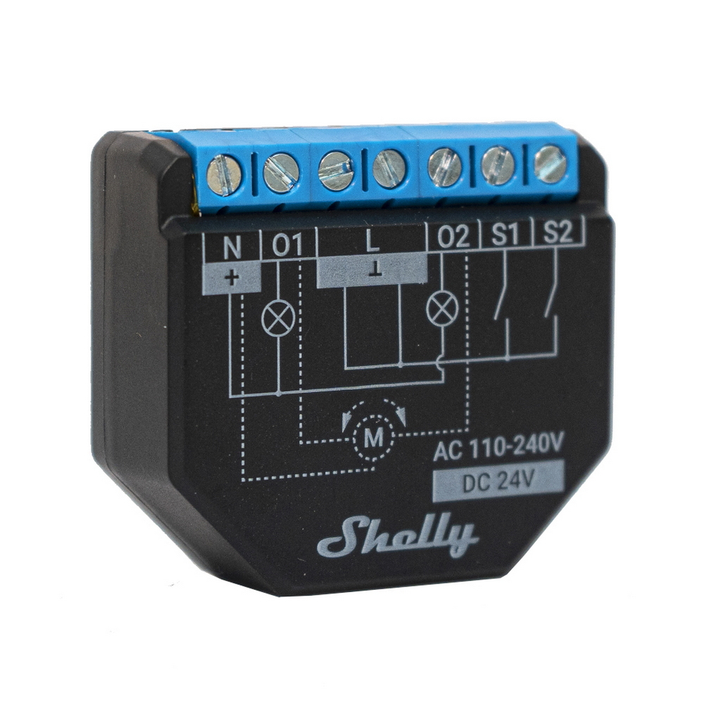Shelly Plus 2PM 16A AC/DC Interruttore relè Smart 2 canali Controller Tapparelle monitoraggio consumi WiFi Bluetooth - Foto 2