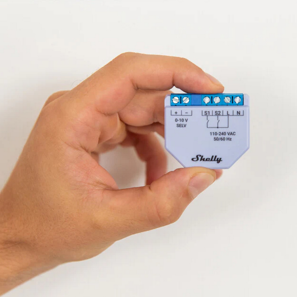 Shelly Plus Dimmer 0/1-10V DC Interruttore Smart 1 canale per alimentatori 0/1-10V WiFi Bluetooth - Foto 1