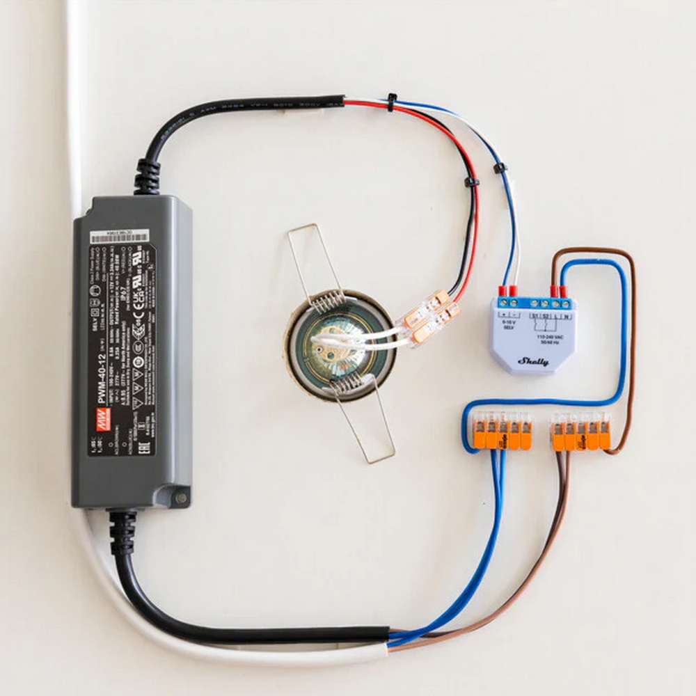 Shelly Plus Dimmer 0/1-10V DC Interruttore Smart 1 canale per alimentatori 0/1-10V WiFi Bluetooth - Foto 3