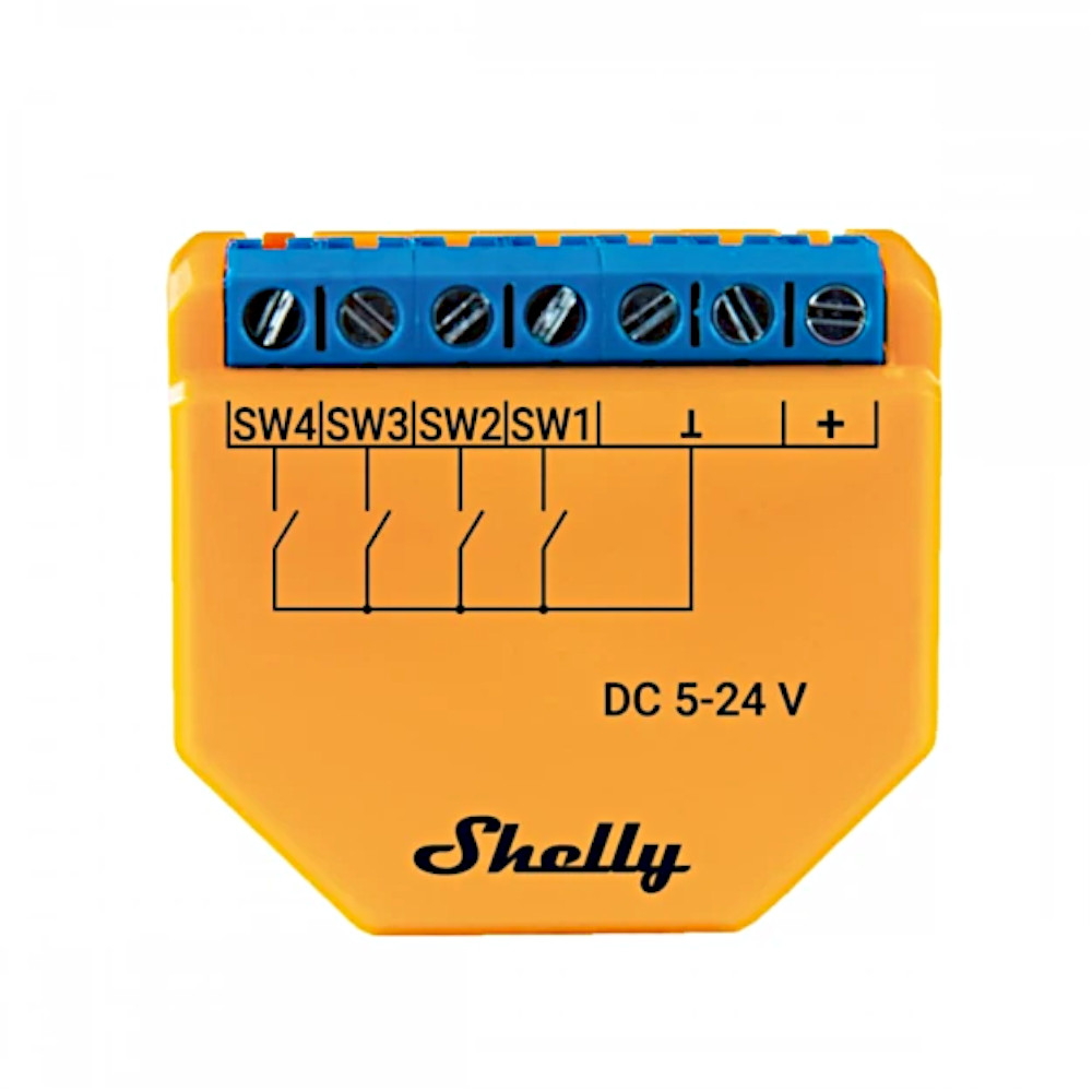 Shelly Plus I4 DC Controller Smart 4 pulsanti ingressi digitali WiFi Bluetooth - Foto 2
