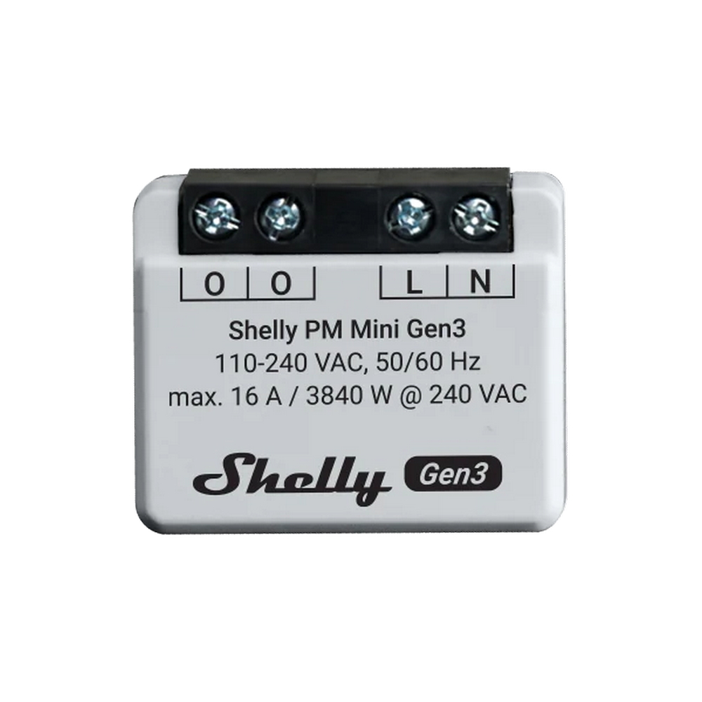 Shelly PM Mini Gen3 16A AC Misuratore consumo elettrico Smart 1 canale WiFi Bluetooth Matter - Foto 2