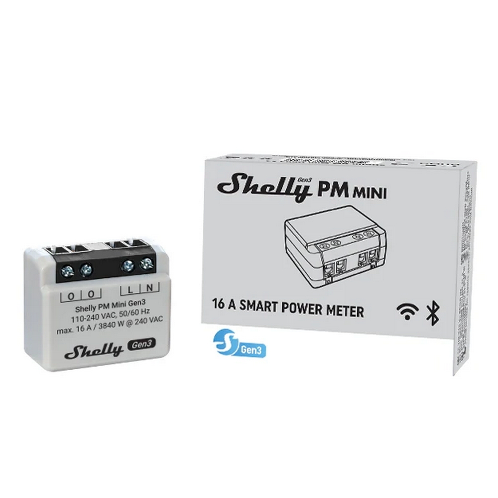 Shelly PM Mini Gen3 16A AC Misuratore consumo elettrico Smart 1 canale WiFi Bluetooth Matter - Foto 4