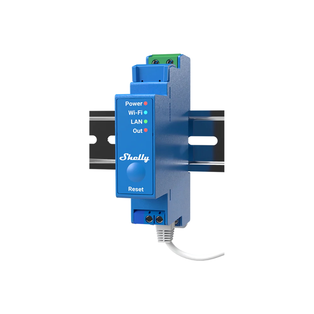 Shelly Pro 1 16A AC Interruttore relè Smart su guida DIN 1 canale contatto pulito LAN WiFi Bluetooth - Foto 2