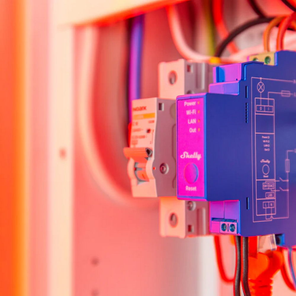 Shelly Pro 1 16A AC Interruttore relè Smart su guida DIN 1 canale contatto pulito LAN WiFi Bluetooth - Foto 3