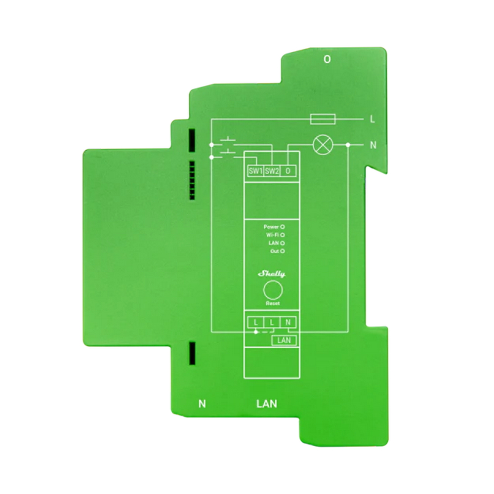 Shelly Pro Dimmer 1PM AC Interruttore Varialuce Smart su guida DIN 1 canale per Luci Led e Alimentatori dimmerabili monitoraggio consumi LAN WiFi Bluetooth - Foto 1
